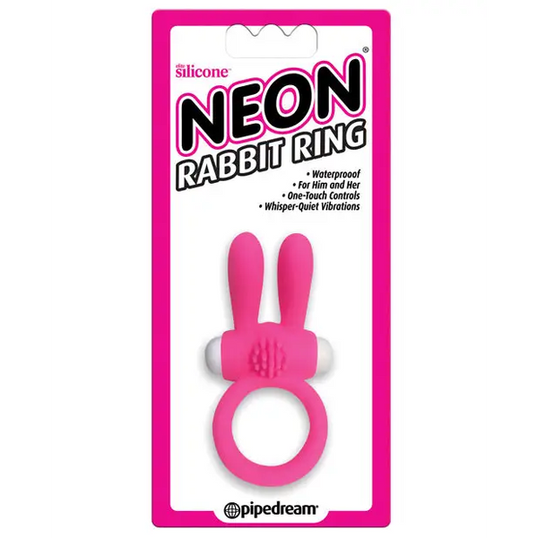 Neon Luv Touch Rabbit Ring - Pink - Stimulators