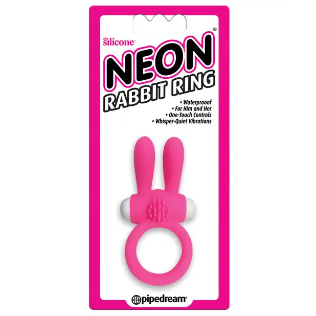 Neon Luv Touch Rabbit Ring - Pink - Stimulators