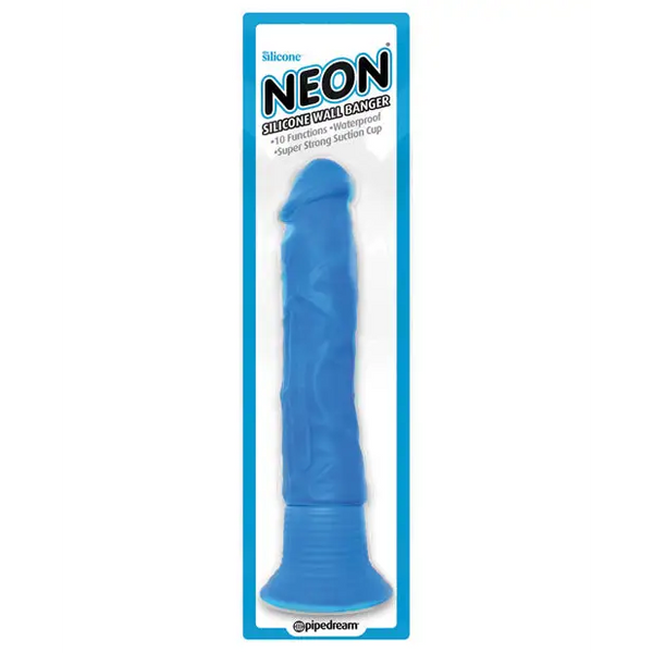 Neon Luv Touch Silicone Wall Banger - Blue - Dongs & Dildos