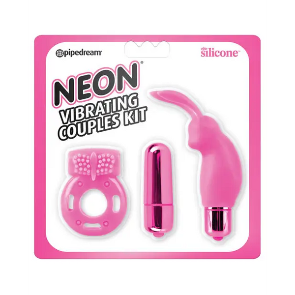 Neon Luv Touch Vibrating Couples Kit - Pink - Vibrators