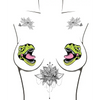 Neva Nude Black Light Dinosaur Pasties - Green O/S - Lingerie - Packaged
