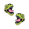 Neva Nude Black Light Dinosaur Pasties - Green O/S - Lingerie - Packaged