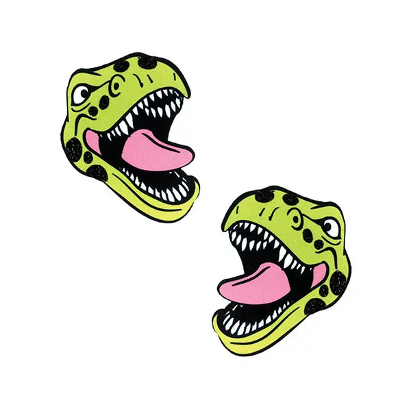 Neva Nude Black Light Dinosaur Pasties - Green O/S - Lingerie - Packaged