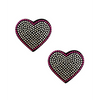 Neva Nude Burlesque Heart N’ Soul Crystal Heart Pasties - Pink/Clear O/S - Lingerie - Packaged