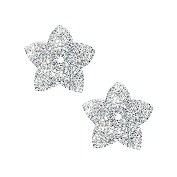Neva Nude Burstin Blooms Crystal Jewel Reusable Silicone Nipple Pasties - Clear O/S - Lingerie - Packaged