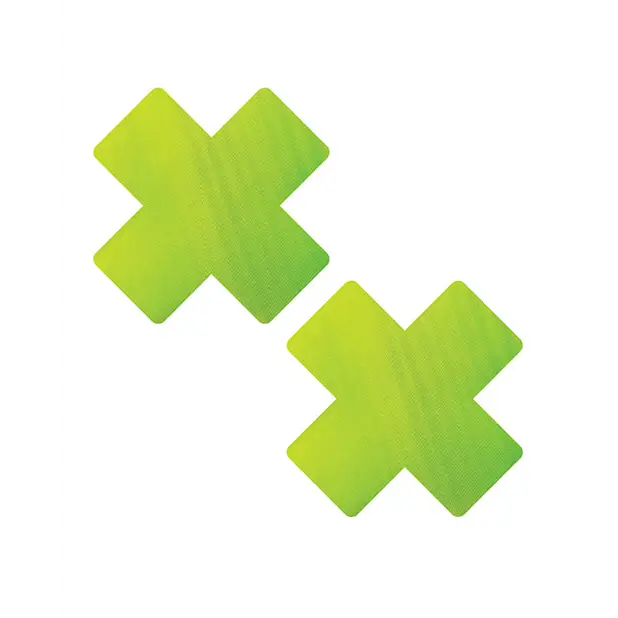 Neva Nude Chameleon Color Changing X Factor Pasties - Green/Yellow - Lingerie - Packaged