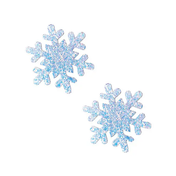 Neva Nude Glitter Snowflake Pasties - White O/S