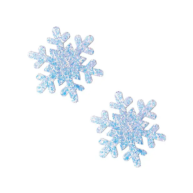 Neva Nude Glitter Snowflake Pasties - White O/S