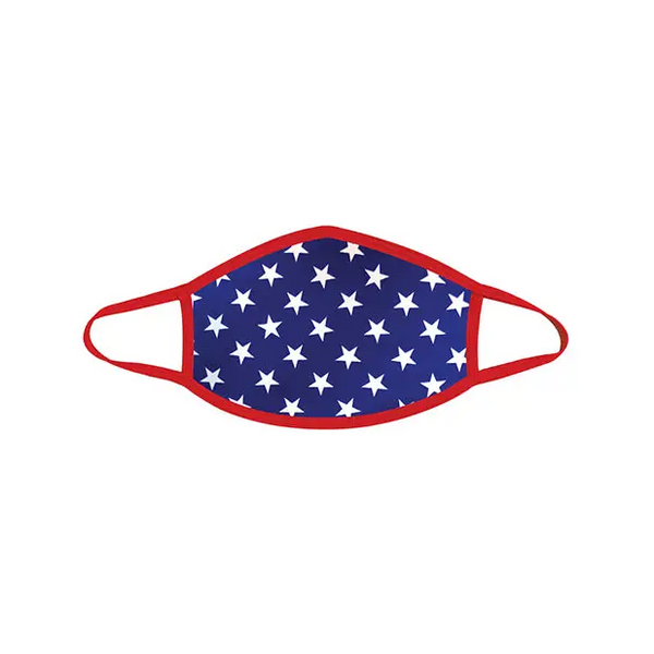 Neva Nude Murica USA Blue Star Mask w/100% Cotton Liner Red LG - Novelties