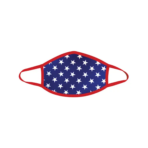 Neva Nude Murica USA Blue Star Mask w/100% Cotton Liner Red MD - Novelties
