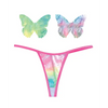 Neva Nude Naughty Knix Rainbow Sherbet Velvet G-String & Pasties - (Color Varies) Multi O/S - Lingerie - Packaged