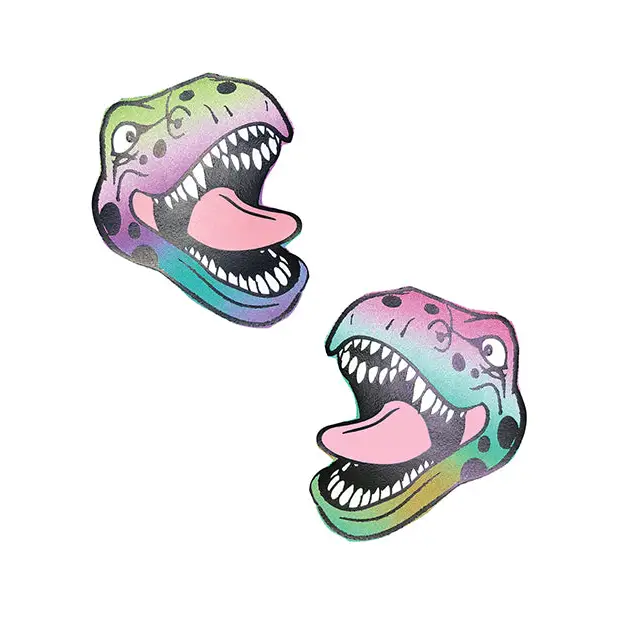 Neva Nude Reflective Dinosaur Pasties - Rainbow O/S - Lingerie - Packaged