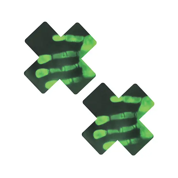 Neva Nude Temperature Reactive X Factor Pasties - Neon Green - Lingerie - Packaged