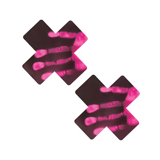 Neva Nude Temperature Reactive X Factor Pasties - Neon Pink - Lingerie - Packaged