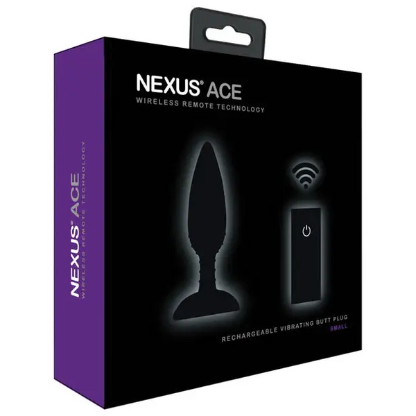 Nexus Ace Remote Control Butt Plug Small - Black - Anal Products