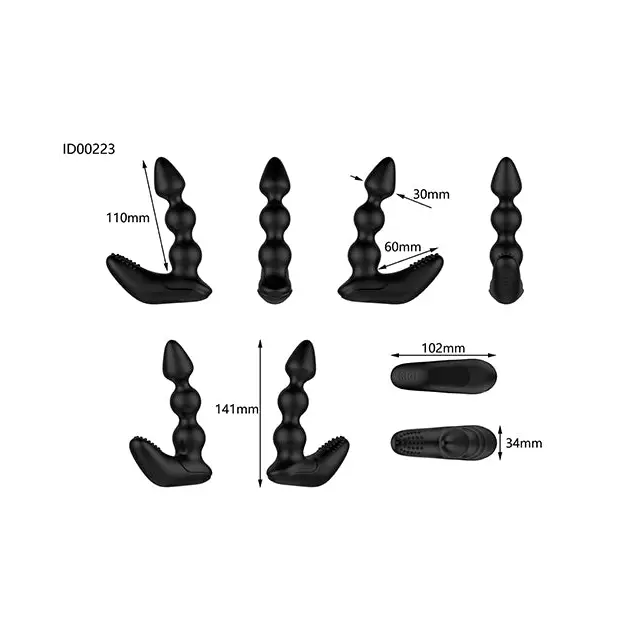 Nexus Bendz Bendable Prostate Perineum Massager - Black