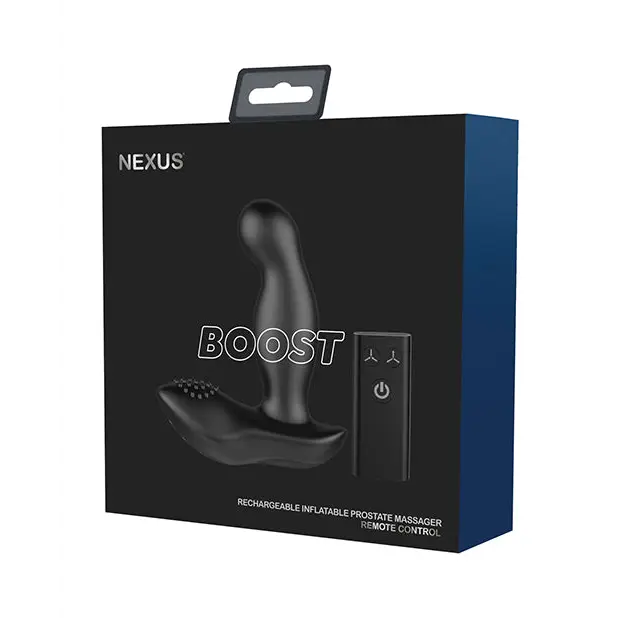 Nexus Boost Prostate Massager w/Inflatable Tip - Black - Anal Products