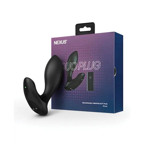 Nexus Duo Vibrating Butt Plug - Black - Anal Products