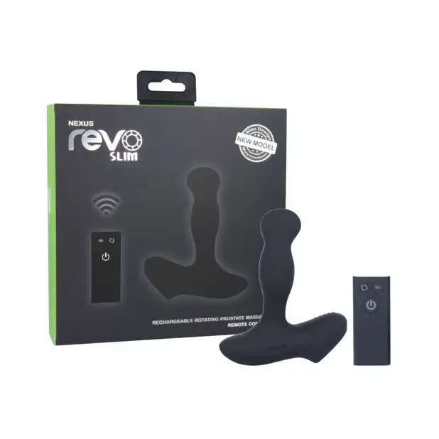 Nexus Revo Slim Rotating Prostate Massager - Black - Anal Products