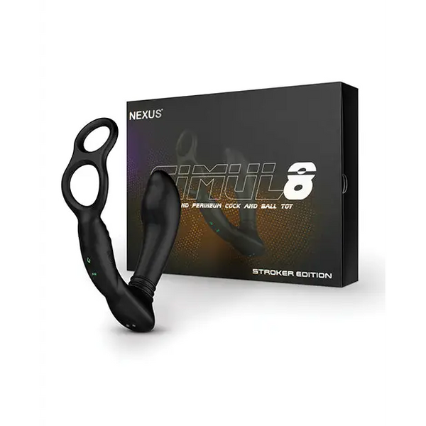 Nexus Simul8 Dual Anal & Perineum Cock & Ball - Black - Penis Enhancement