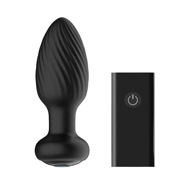 Nexus Tornado Rotating & Vibrating Butt Plug - Black - Anal Products