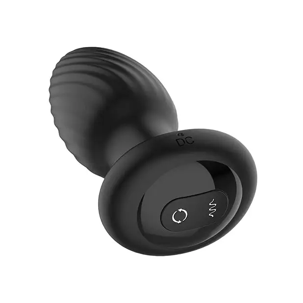 Nexus Tornado Rotating & Vibrating Butt Plug - Black - Anal Products
