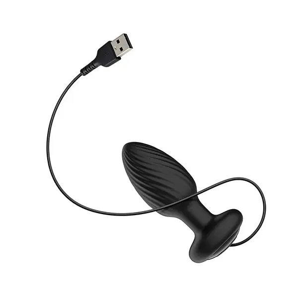 Nexus Tornado Rotating & Vibrating Butt Plug - Black - Anal Products
