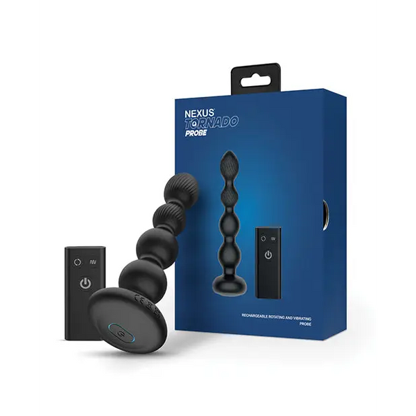 Nexus Torpedo Probe Rotating & Vibrating Butt Plug - Black - Anal Products