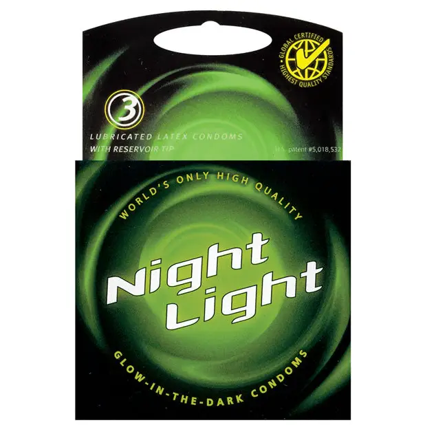Night Light Glow in the Dark Condom - Box of 3 - Condoms