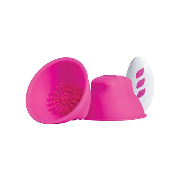 Nina Vibrating Nipple Suckers - Pink - Stimulators