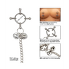 Nipple Grips 4-Point Nipple Press with Bells - Silver - Bondage Blindfolds & Restraints