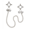 Nipple Grips 4-Point Nipple Press with Bells - Silver - Bondage Blindfolds & Restraints
