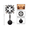 Nipple Grips Power Grip 4 Point Weighted Nipple Press - Black - Bondage Blindfolds & Restraints