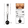 Nipple Grips Weighted Tweezer Nipple Clamps -Silver - Bondage Blindfolds & Restraints