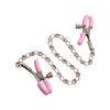 Nipple Play Crystal Chain Nipple Clamps - Pink - Bondage Blindfolds & Restraints