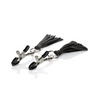 Nipple Play Playful Tassels Nipple Clamps - Black - Bondage Blindfolds & Restraints