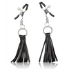 Nipple Play Playful Tassels Nipple Clamps - Black - Bondage Blindfolds & Restraints