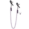 Nipple Play Purple Chain Nipple Clamps - Bondage Blindfolds & Restraints