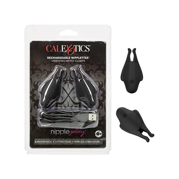 Nipple Play Rechargeable Nipplettes - Black - Stimulators