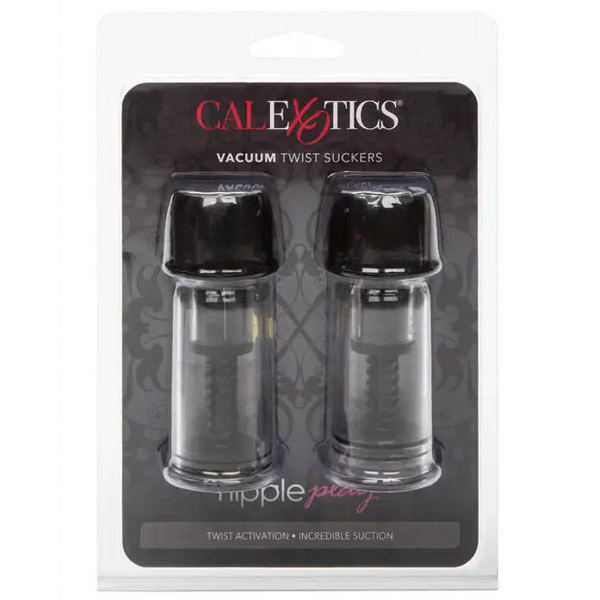 Nipple Play Vacuum Twist Suckers - Black - Stimulators