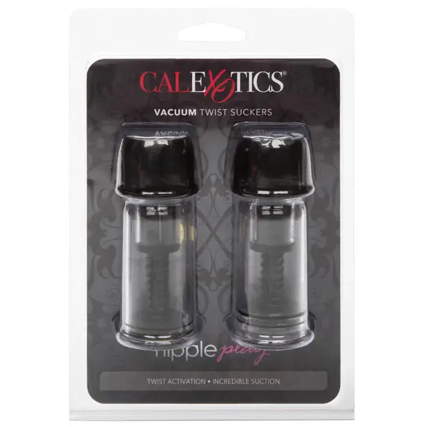 Nipple Play Vacuum Twist Suckers - Black - Stimulators
