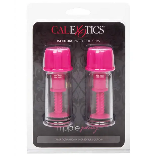 Nipple Play Vacuum Twist Suckers - Pink - Stimulators