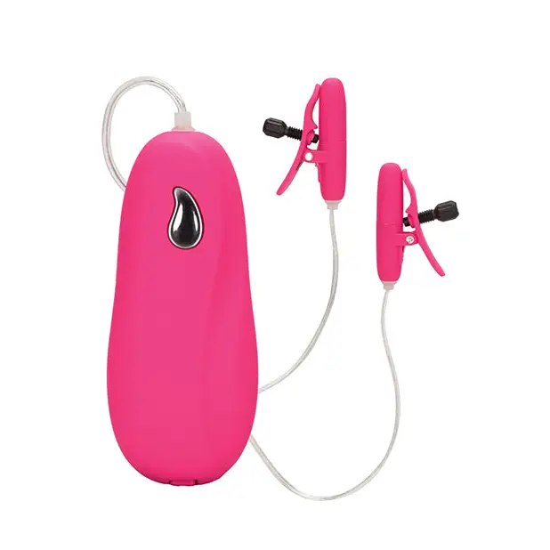 Nipple Play Vibrating Heated Nipple Teasers - Pink - Bondage Blindfolds & Restraints
