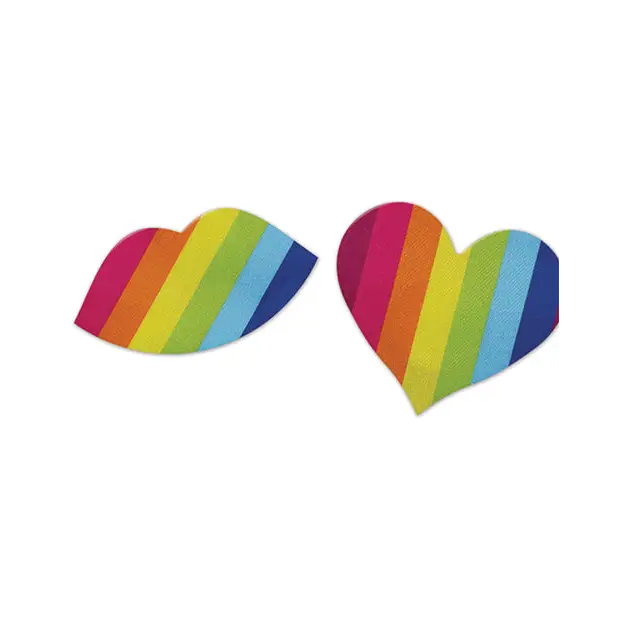 Nipplious Rainbow Nipple Pasties - Pack of 2 (Heart & Lips) - Lingerie - Packaged