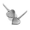 Nixie Flaming Heart Riding Crop - Silver - Bondage Blindfolds & Restraints