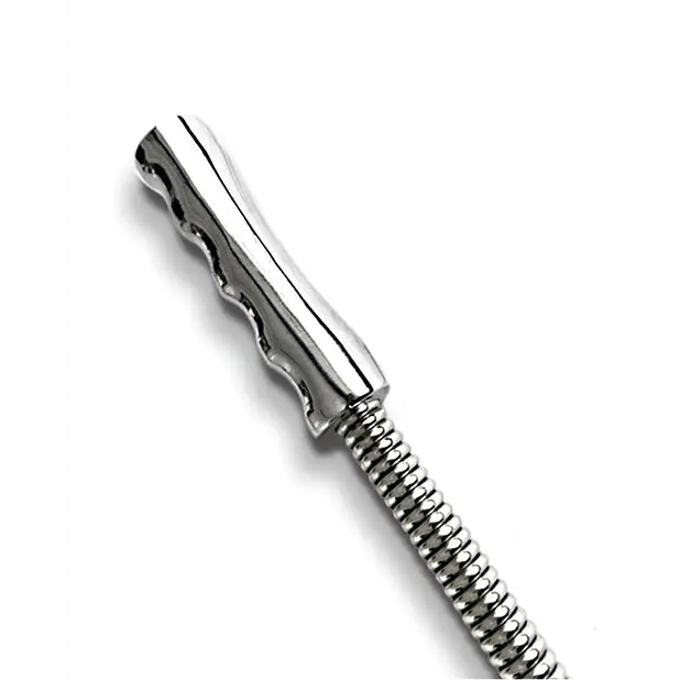 Nixie Flaming Heart Riding Crop - Silver - Bondage Blindfolds & Restraints