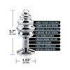Nixie Honey Dipper Ribbed Metal Rainbow Jeweled Butt Plug - Large - Anal Products