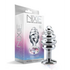 Nixie Honey Dipper Ribbed Metal Rainbow Jeweled Butt Plug - Medium - Anal Products
