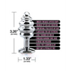 Nixie Honey Dipper Ribbed Metal Rainbow Jeweled Butt Plug - Medium - Anal Products