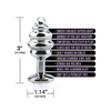 Nixie Honey Dipper Ribbed Metal Rainbow Jeweled Butt Plug - Small - Anal Products